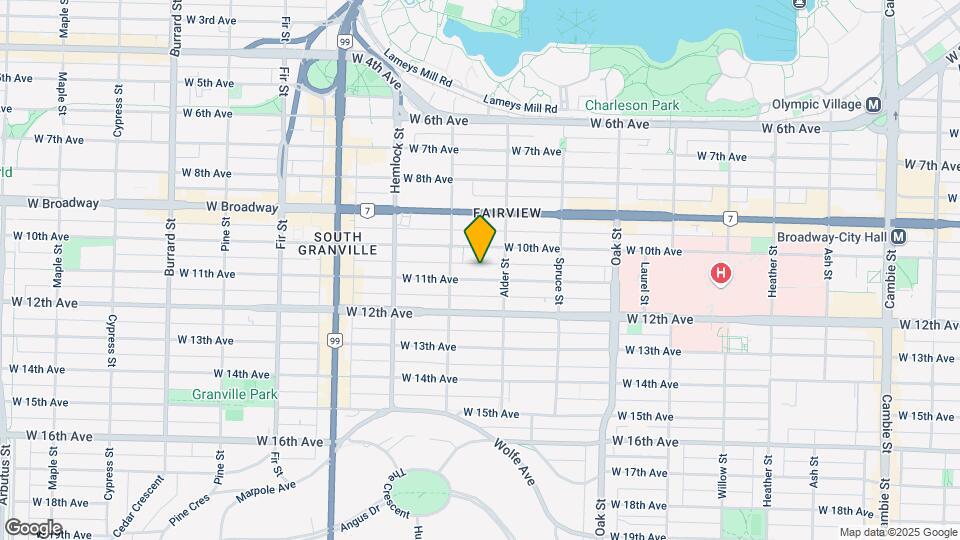 1233 W 11th Ave Map and Location Details
