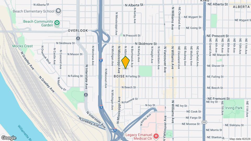 4022 N Albina Ave Map and Location Details