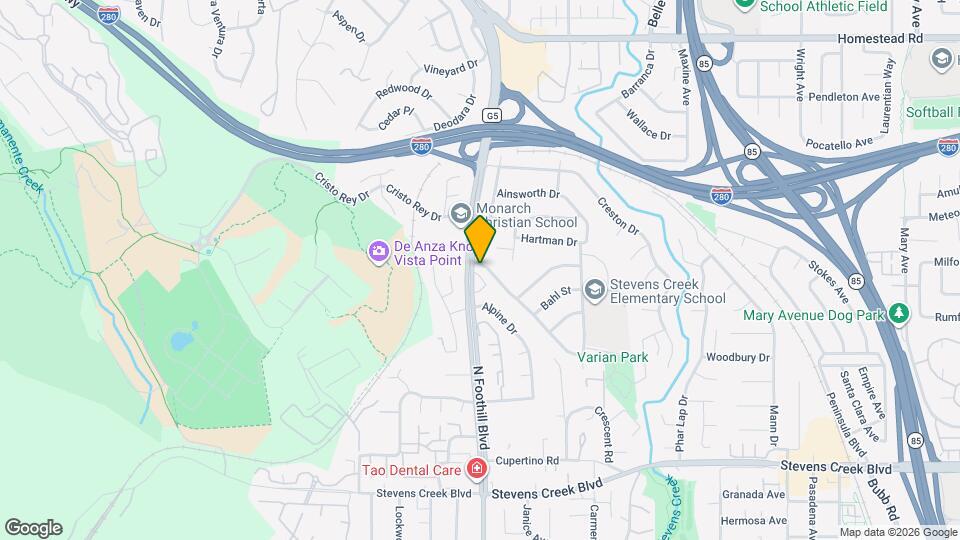 10480 N Foothill Blvd Map and Location Details