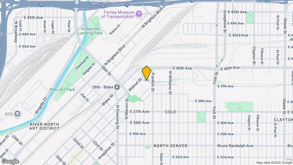 1580 E 39th Ave Map and Location Details