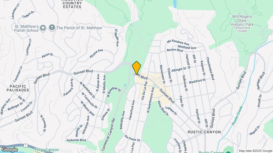 15500 Sunset Blvd Map and Location Details