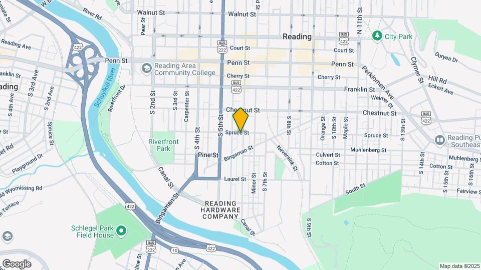 304 S 6th St Map and Location Details