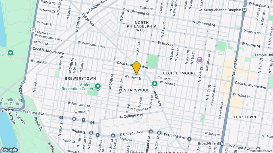 2239 W Oxford St Map and Location Details