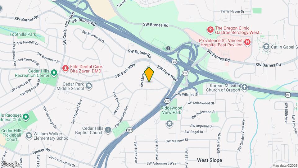 10375 SW Eastridge St Map and Location Details