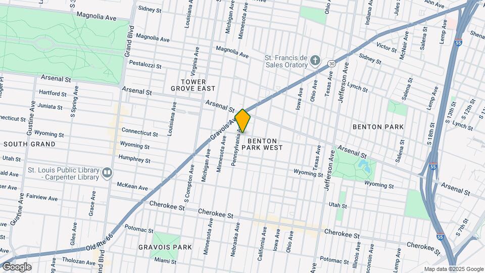 3148 Pennsylvania Ave Map and Location Details