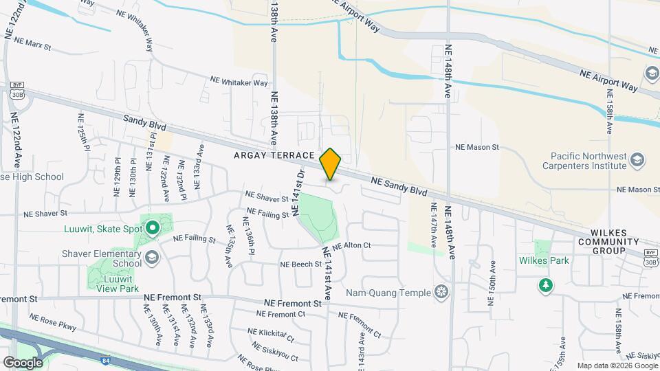 14142 NE Sandy Blvd Map and Location Details