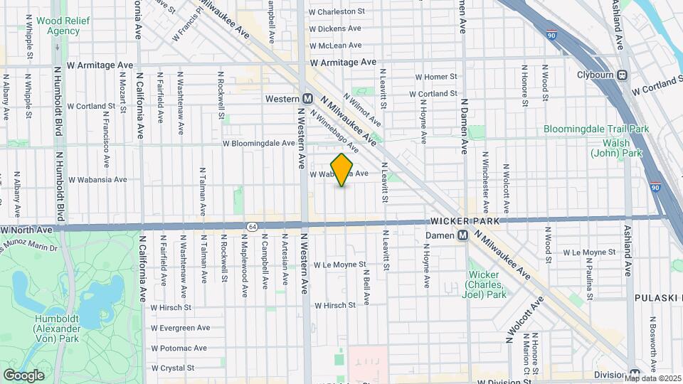 1648 N Oakley Ave Map and Location Details