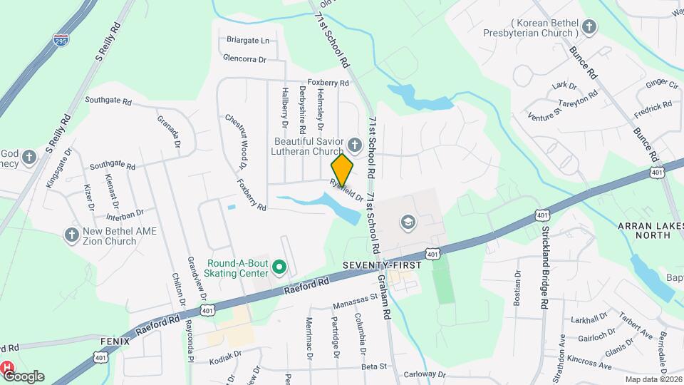 6521 Ryefield Dr Map and Location Details