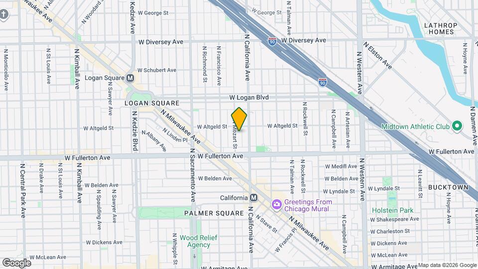 2441 N Mozart St Map and Location Details