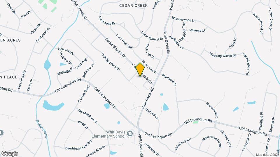 1804 Cedar Shoals Dr Map and Location Details