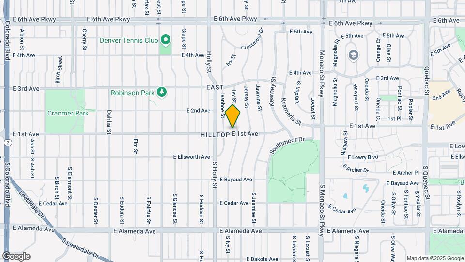 5757 E 1st Ave Map and Location Details