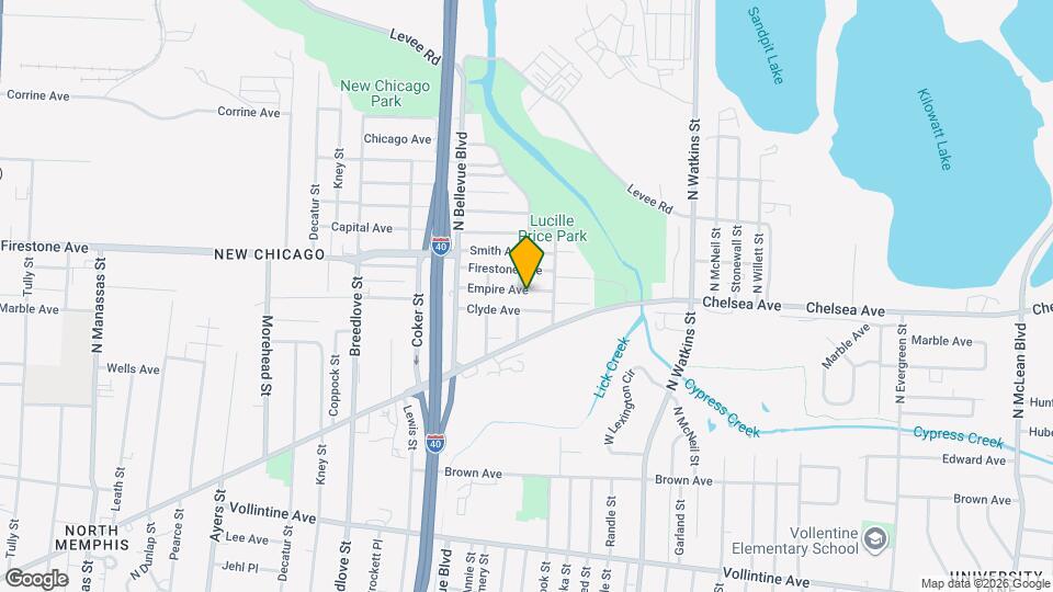 1263 Empire Ave Map and Location Details