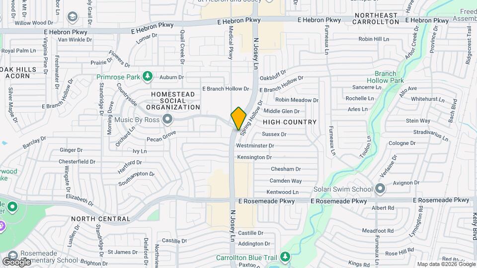 3807 Spring Hollow Dr Map and Location Details