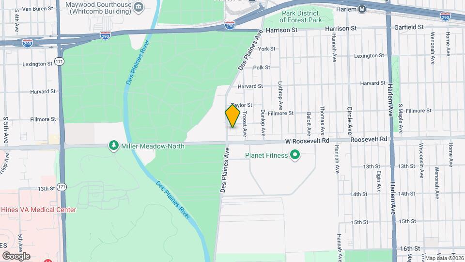 1124 Des Plaines Ave, Unit 102 Map and Location Details