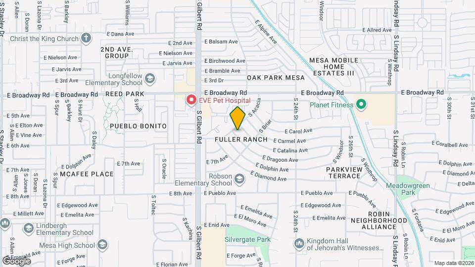 2114 E Dragoon Ave Map and Location Details