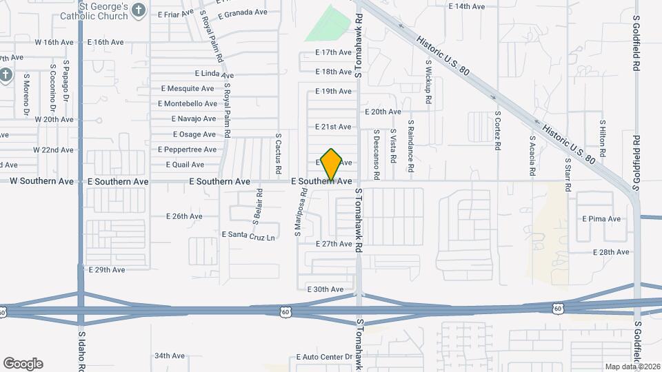 1417 E Southern Ave Map and Location Details