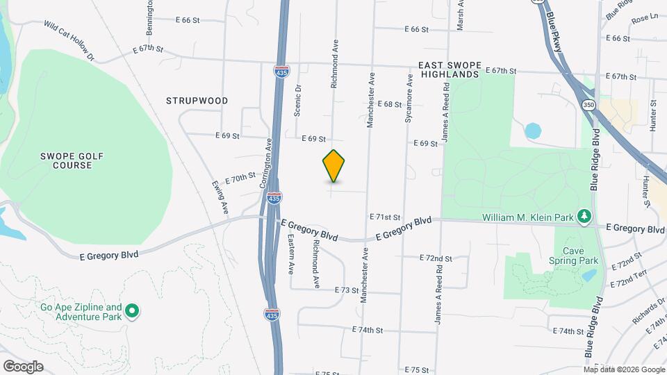 7600 E 70th Terrace Mapa y Detalles de la Ubicación