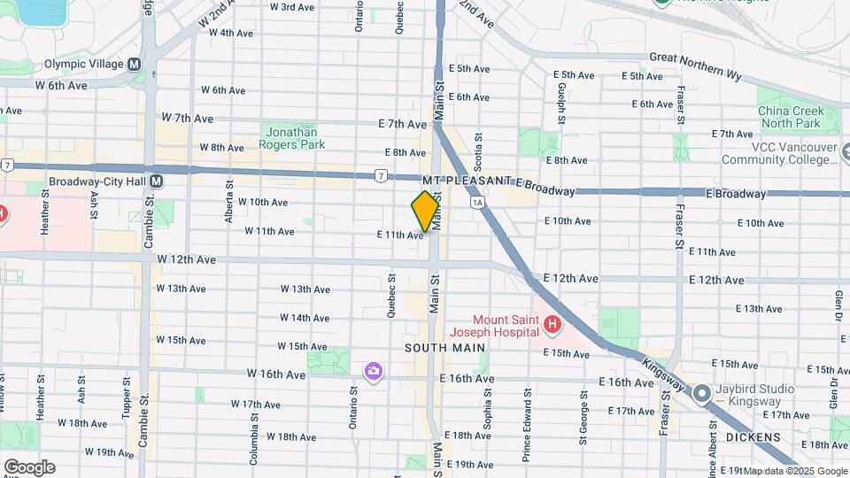 191 E 11th Ave Map and Location Details