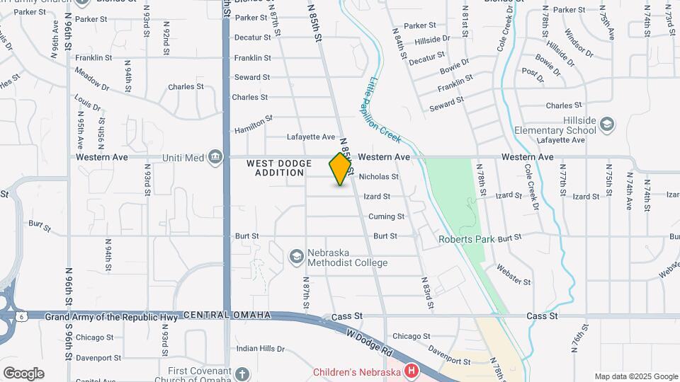 8506 Izard St Map and Location Details