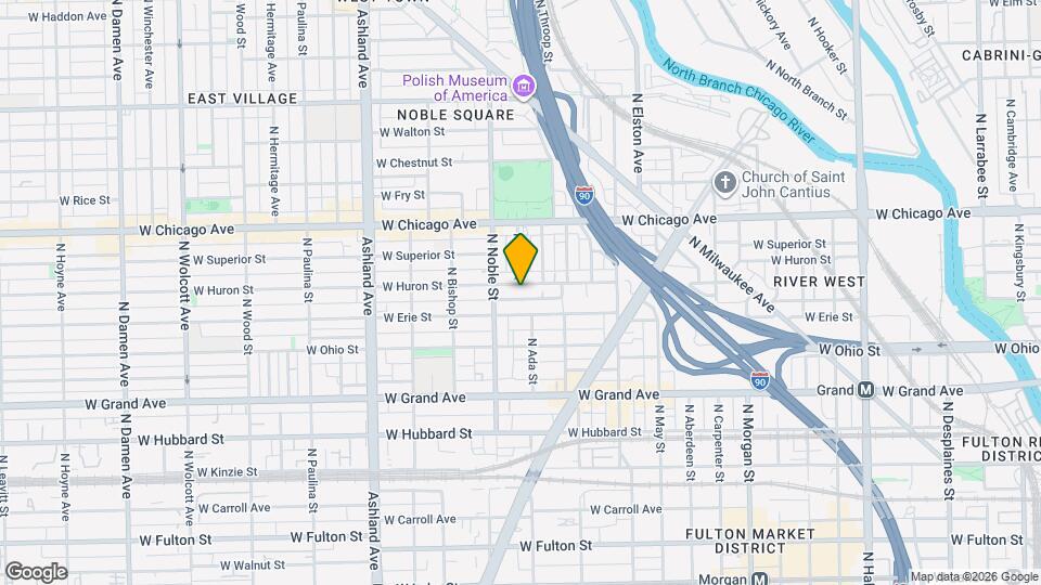 1345 W Huron St Map and Location Details