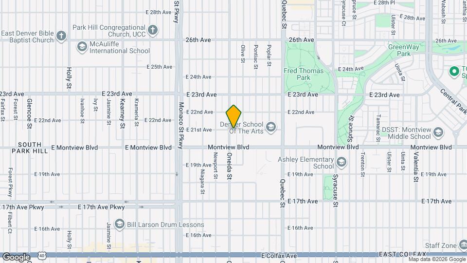 2060 Oneida St Map and Location Details