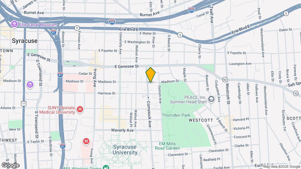 201 Comstock Ave Mapa y Detalles de la Ubicación