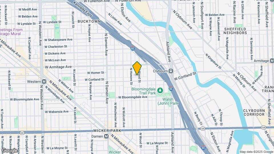 1914 N Wood St Map and Location Details