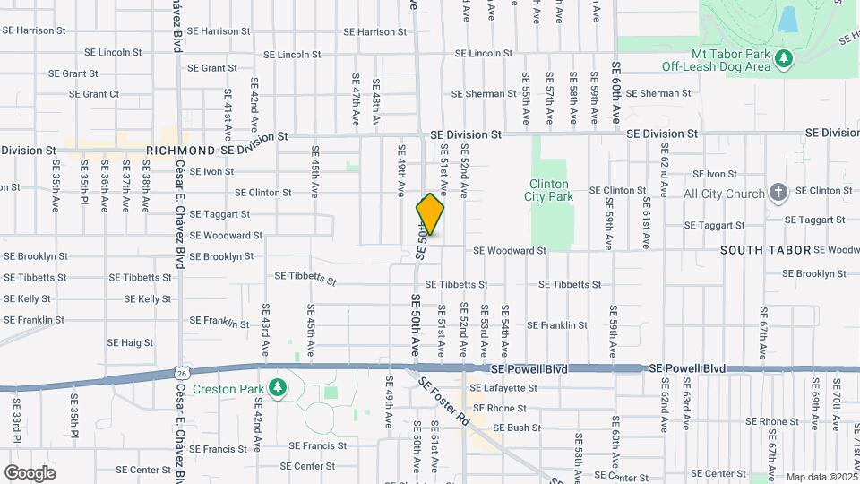 5005 SE Woodward St Mapa y Detalles de la Ubicación