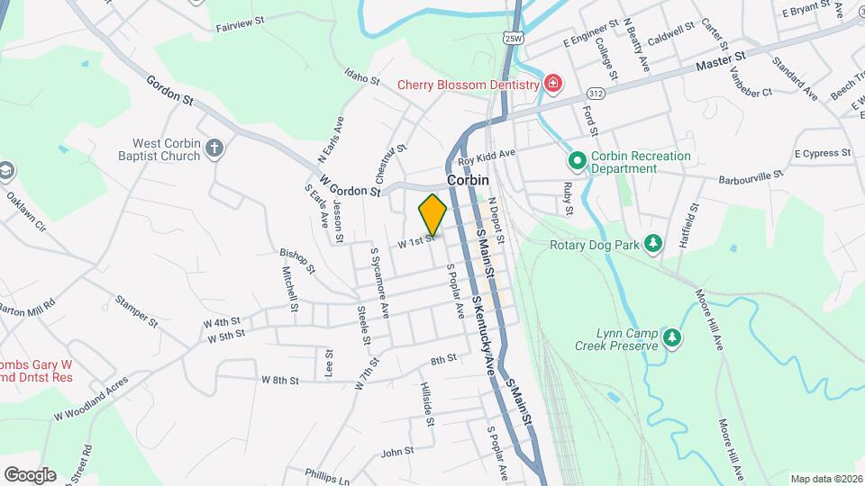 307 W 1st St Map and Location Details