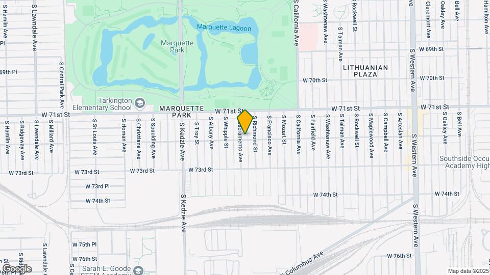 7159 S Sacramento Ave, Unit 2 Fl Map and Location Details