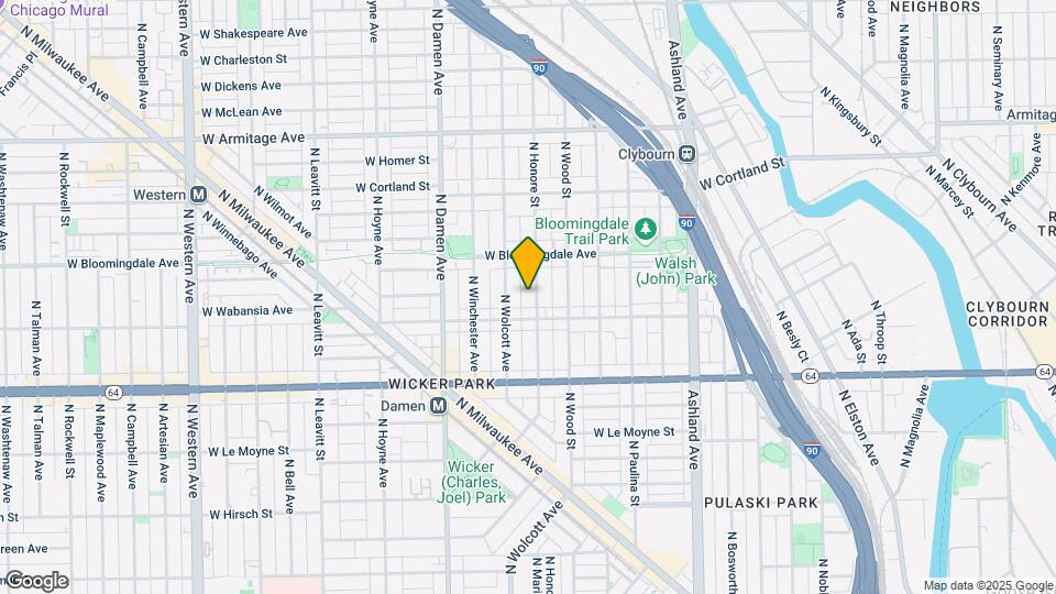 1720 N Honore St, Unit 1 Map and Location Details