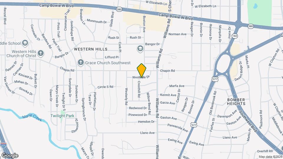 3817 Cresthill Rd Map and Location Details