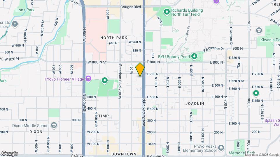 663 N University Ave Map and Location Details