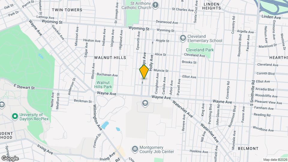 1342 Phillips Ave Map and Location Details