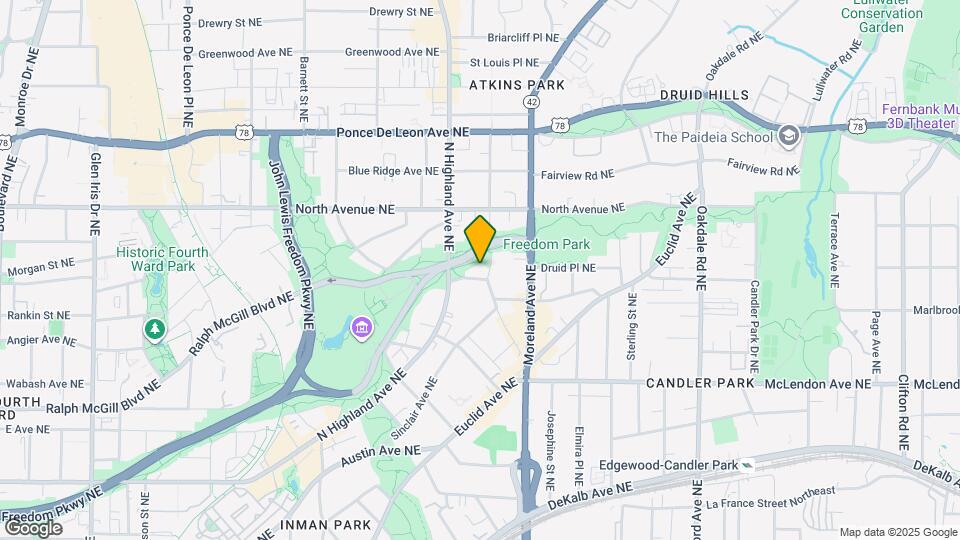 1214 Cleburne Ave NE Map and Location Details