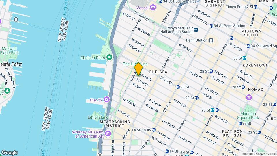 457 W 21st St Map and Location Details