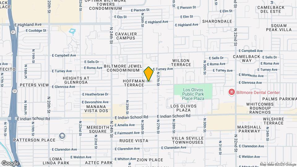 2614 E Glenrosa Ave-Unit -#2 Mapa y Detalles de la Ubicación