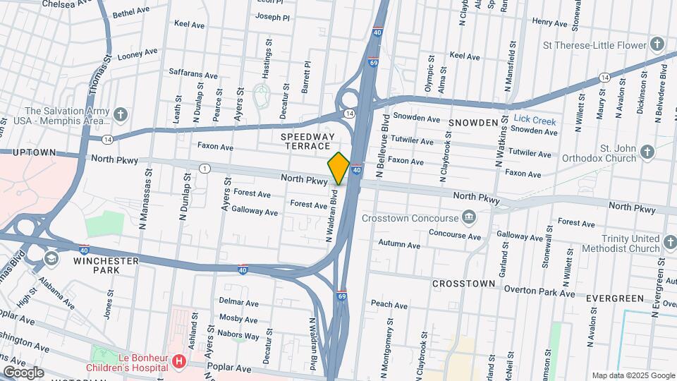 1111 N Parkway Mapa y Detalles de la Ubicación