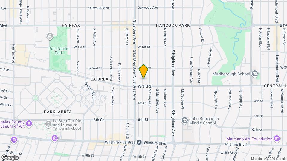 250 S Sycamore Ave, Unit 29 Map and Location Details
