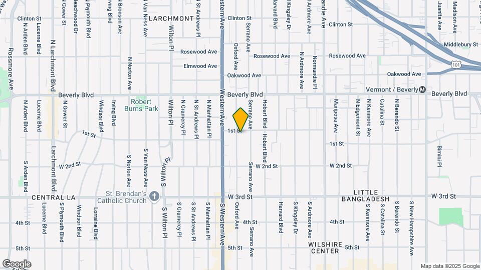 102 S Oxford Ave Map and Location Details