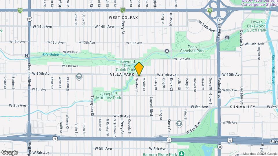 970 Newton St, Unit B Mapa y Detalles de la Ubicación