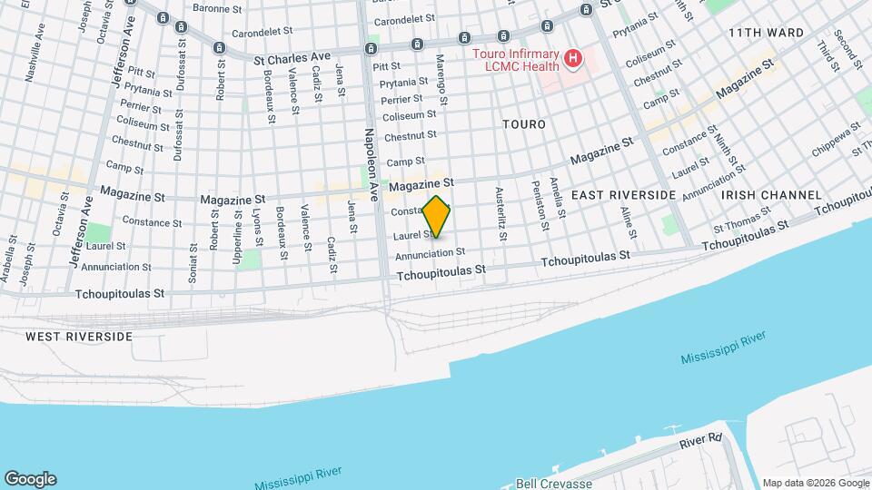 615 Milan St Map and Location Details