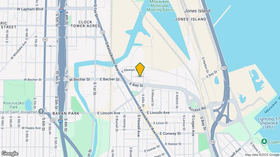 385 E Becher St Map and Location Details