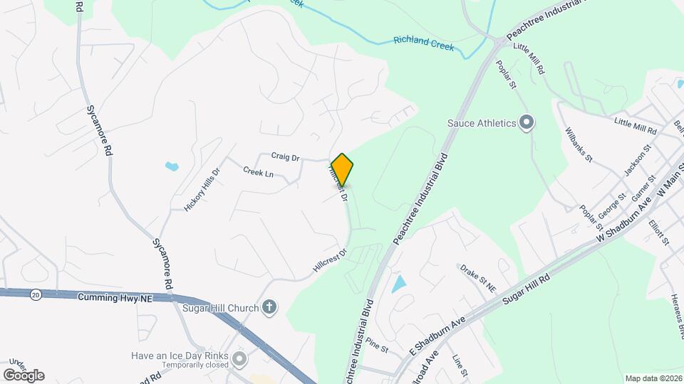 1460 Hillcrest Dr Map and Location Details