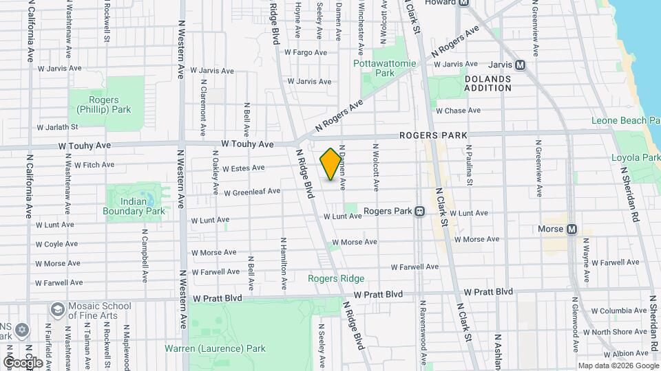 2018 W Greenleaf Ave, Unit 1F Map and Location Details