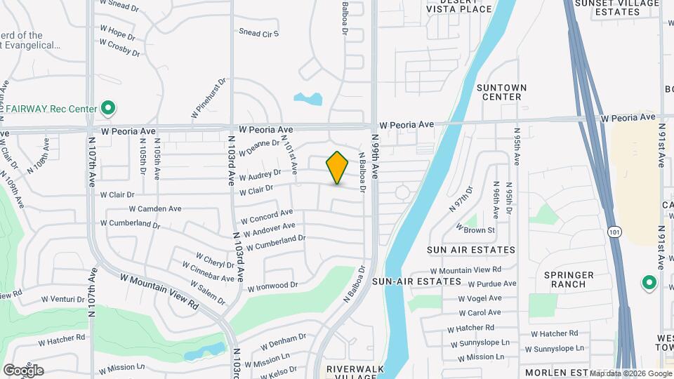9951 W Clair Dr Mapa y Detalles de la Ubicación