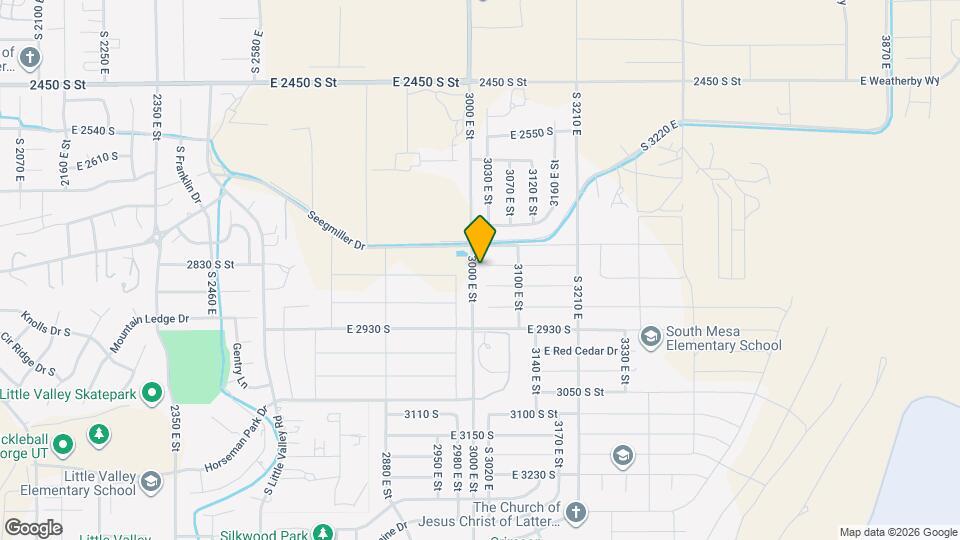 3026 E 2805 S Map and Location Details