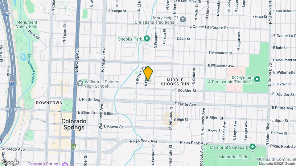 415 N Franklin St Map and Location Details