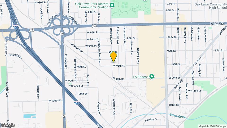 9743 Oak Park Ave Map and Location Details
