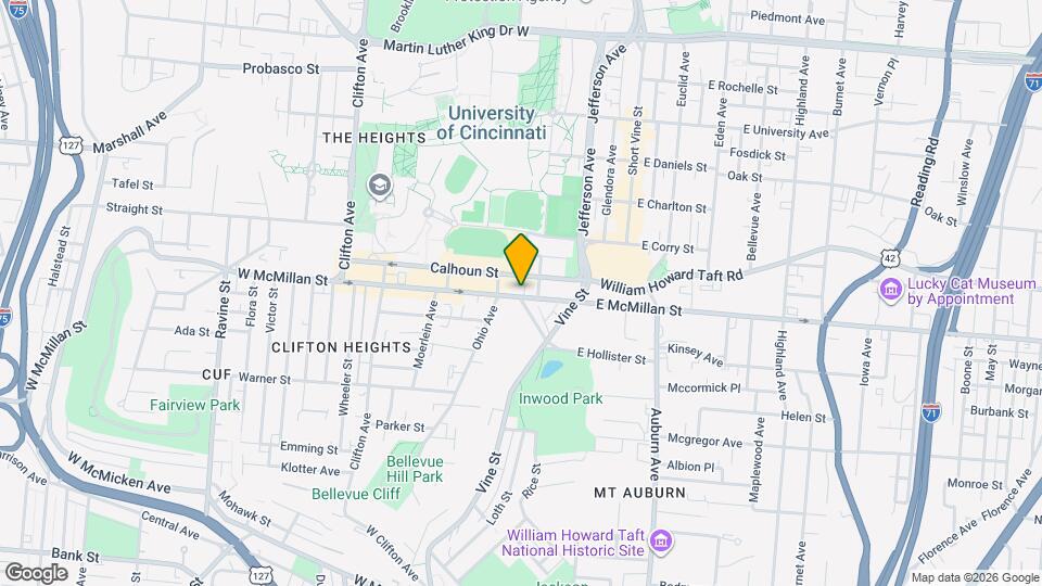 52 W McMillan St Mapa y Detalles de la Ubicación